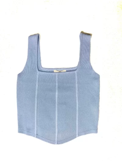 top-de-malha-curto-azul-bebe
