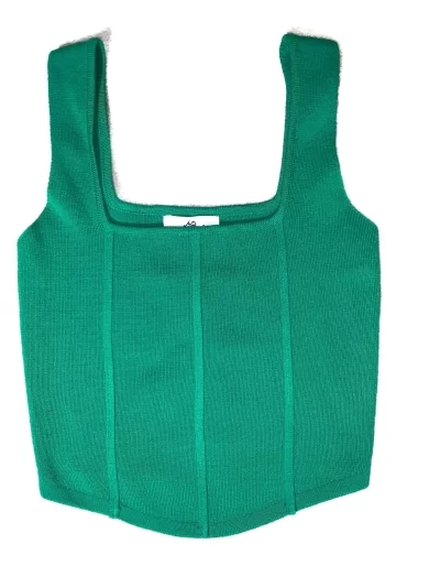 top-de-malha-curto-verde