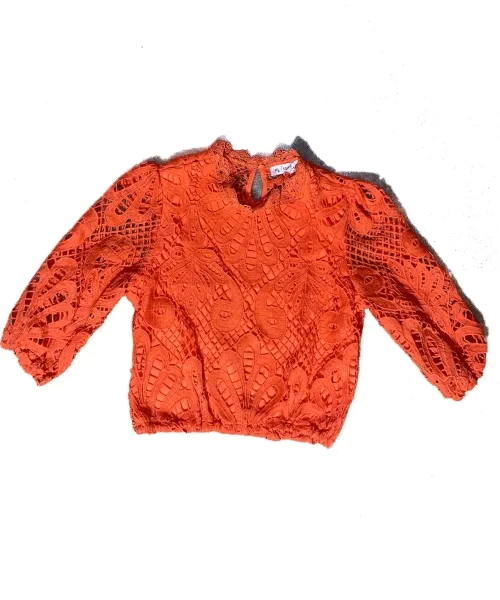 top-de-renda-cor-de-laranja
